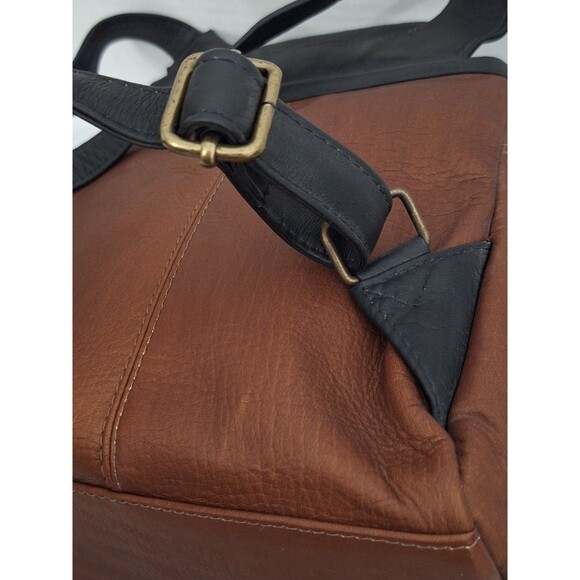 Vintage Hara Two Tone Mini Soft Leather Backpack Travel Western Bohemian NWT main image 7